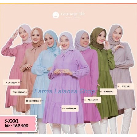 Tunik wanita rauna tc 15 / 16 / 17 / 18 / 19 / 20 / 21 atasan wanita / pakaian wanita / tunik terbar