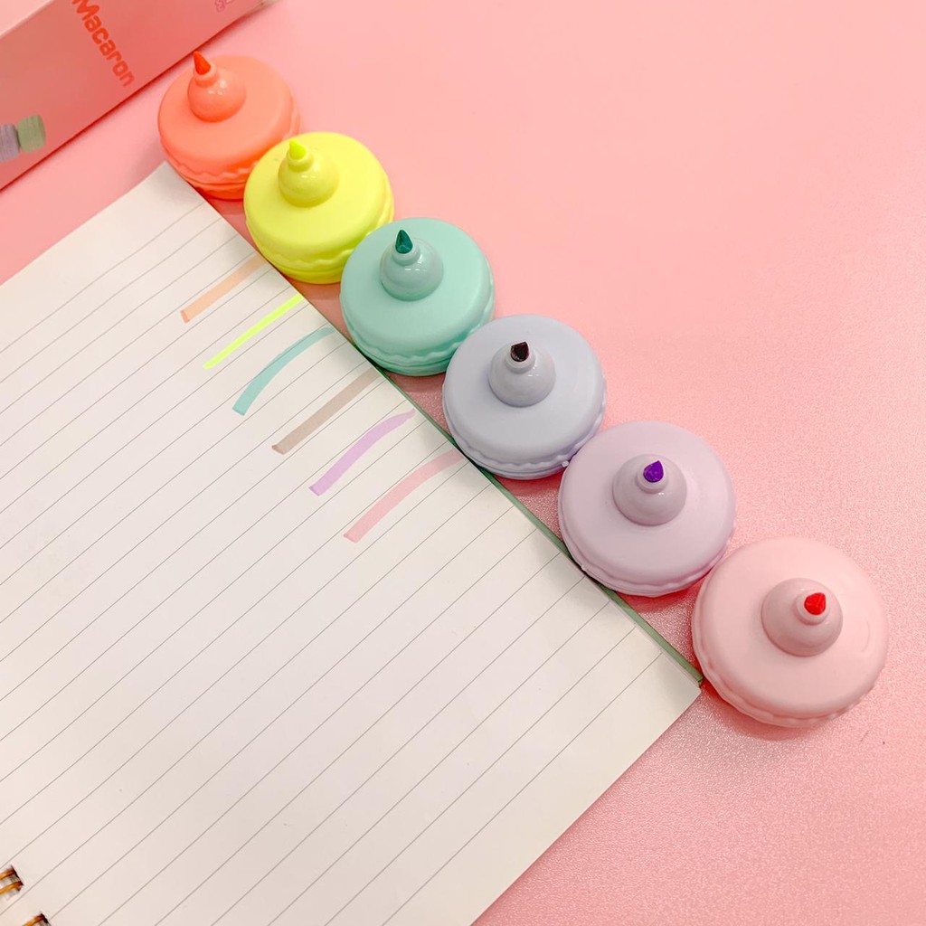 

STABILO MAKARON HIGHLIGHTER MACARONS 1 SET 6 SUSUN FREE KARDUS GRATIS BOX LUCU IMUT ALAT TULIS KANTO