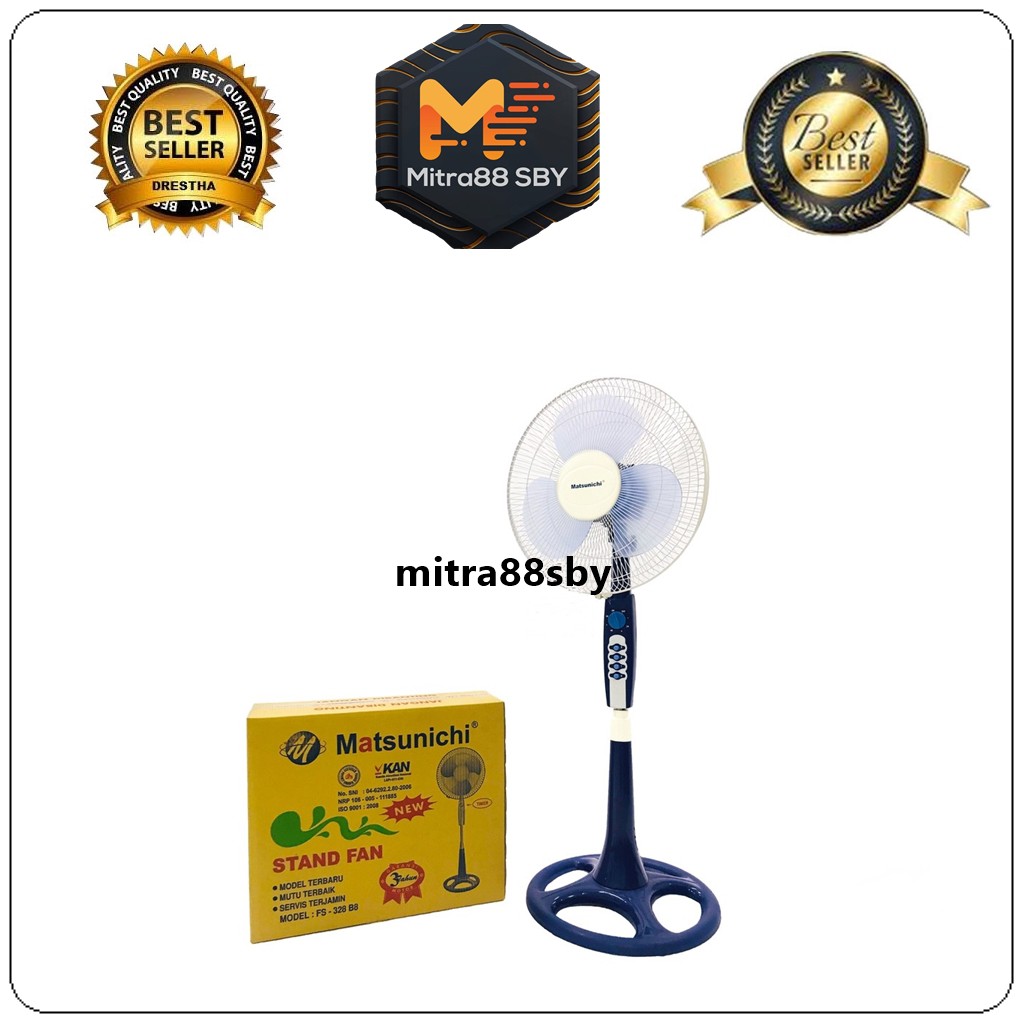 Mitra88sby Kipas Angin Berdiri MATSUNICHI Stand Fan Kaki Bulat FS328-B8 16 Inch 16