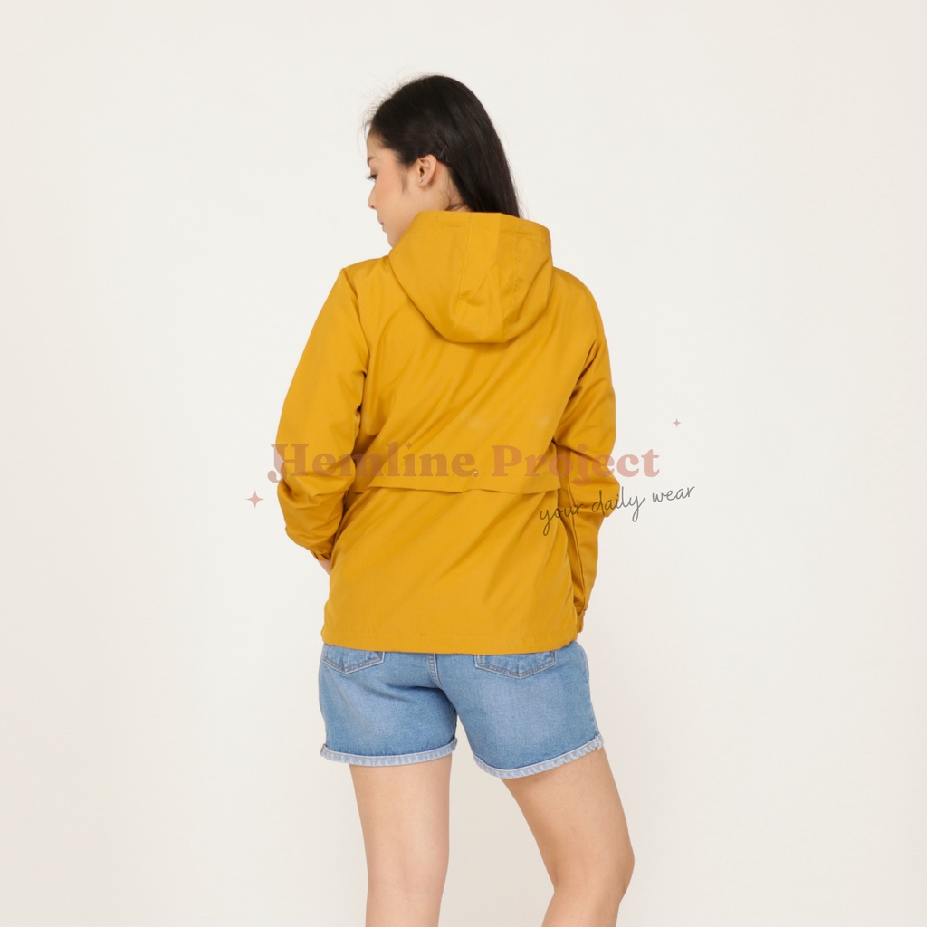 Elmyra Dust Yellow - Jaket Parasut Hoodie Wanita