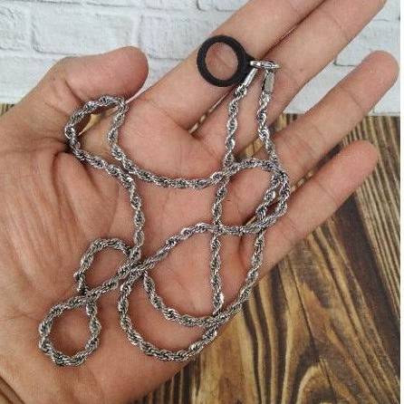 Cod new Cod KALUNG RANTAI STAINLESS BONUS KARET // GANTUNGAN V4PE
