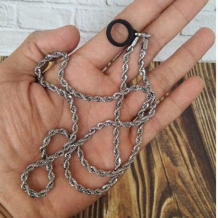 Cod KALUNG RANTAI STAINLESS BONUS KARET // GANTUNGAN V4PE