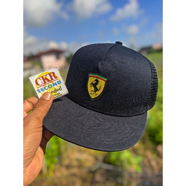 topi pria original branded snapback trucker PUMA X FERRARI