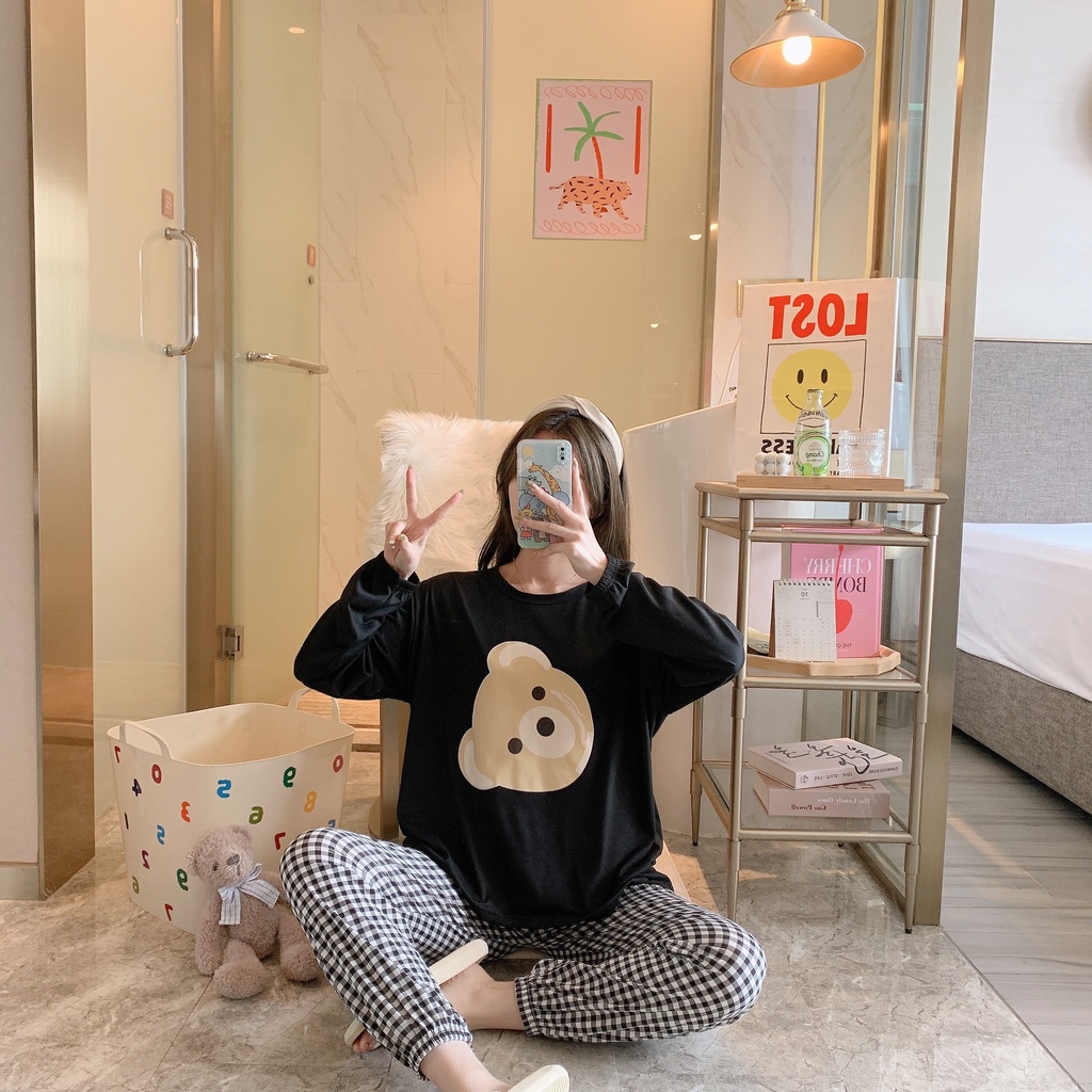 1125 SETELAN SET BAJU TIDUR PIYAMA ONE SET SETCEL WANITA DEWASA PP SPANDEK IMPORT MODEL CELANA JOGGE