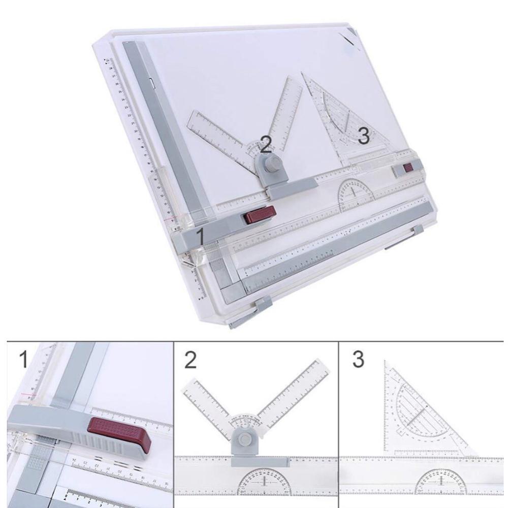 Timekey Set Penggaris Meja Arsitektural A3 Sudut Adjustable V1Y4