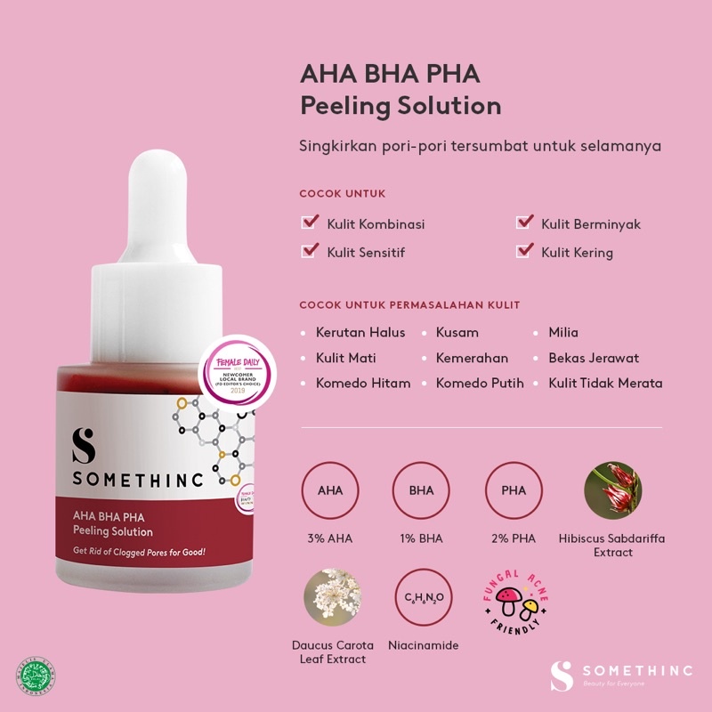 SOMETHINC AHA BHA Peeling Solution / NEW SOMETHINC AHA 7%, BHA 1%, PHA 3% Weekly Peeling solution