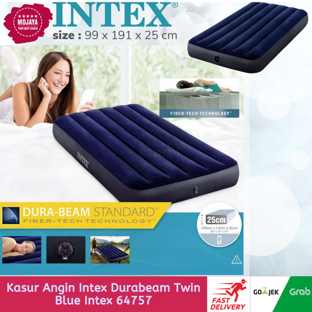 Kasur Angin Intex Durabeam Twin Blue Intex 64757