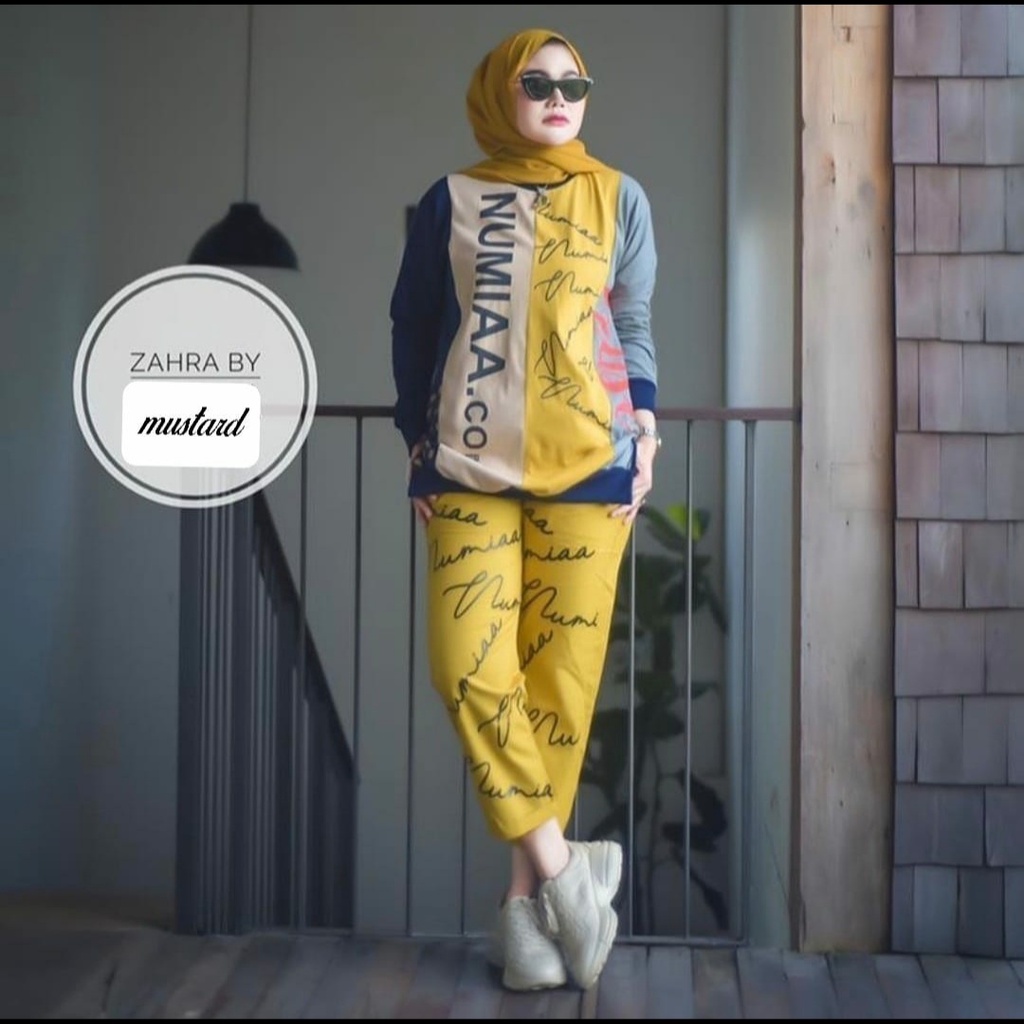 Setelan Celana Wanita 7/8 NUMIA / Set Wanita / Pakaian Wanita/ Fashion Set Wanita/ Fashion Muslim