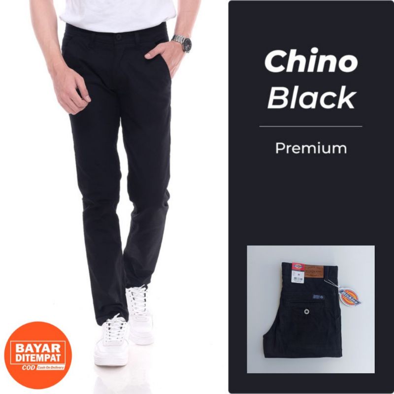 Celana Panjang Hitam / Celana Chino Panjang Pria