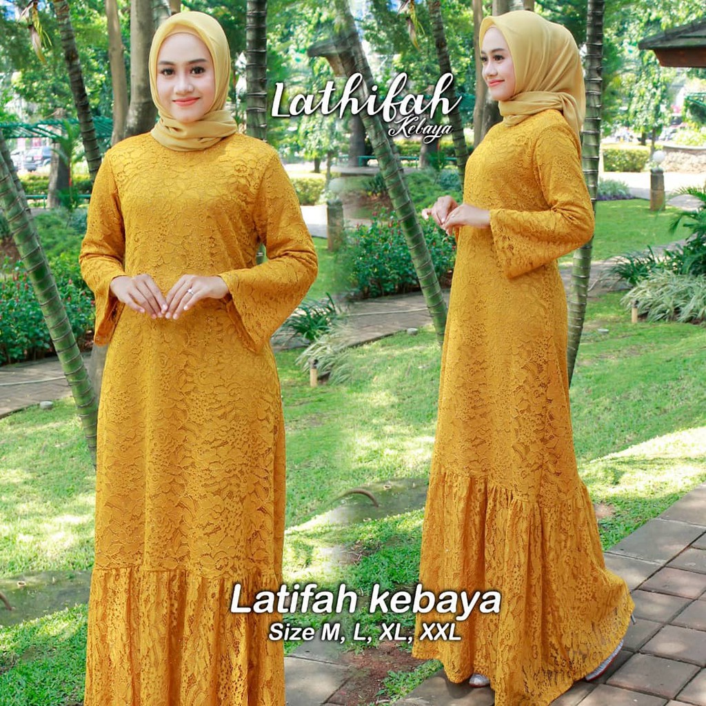 Gamis Brukat Dress Brukat Gamis  Pesta Dress Kondangan Drees Brokat Drees Wanita