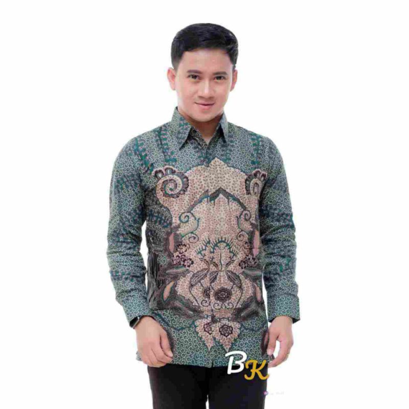 BATIK COUPLE MODERN ATASAN BATIK KANTOR MOTIF MIHAMA IJO