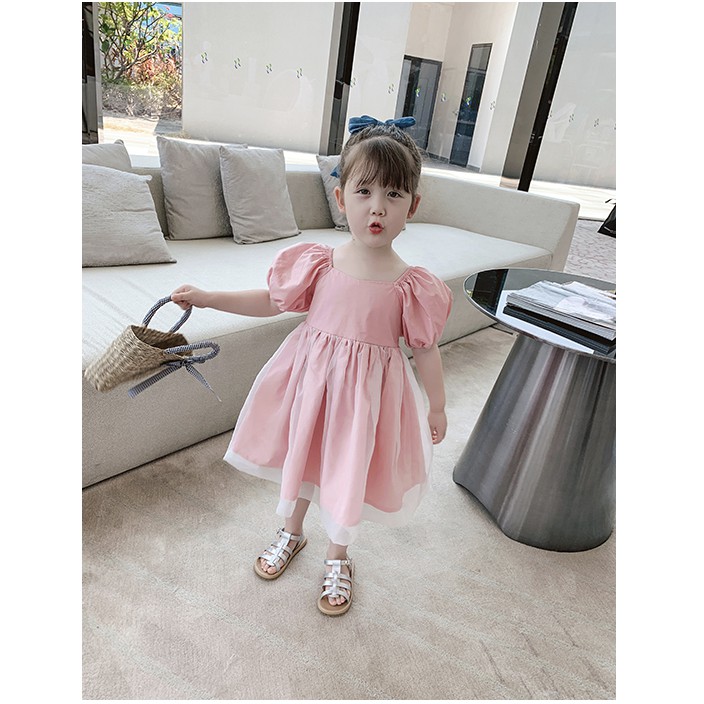 babyfit a- AYPINK  baju dress terusan anak perempuan lengan balon puff