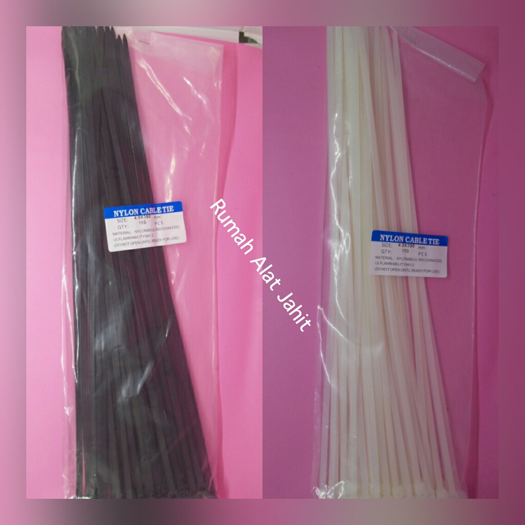 Nylon Kabel Tis / Cable tie / Pengikat Kabel Ukuran 4.8 x 350 mm