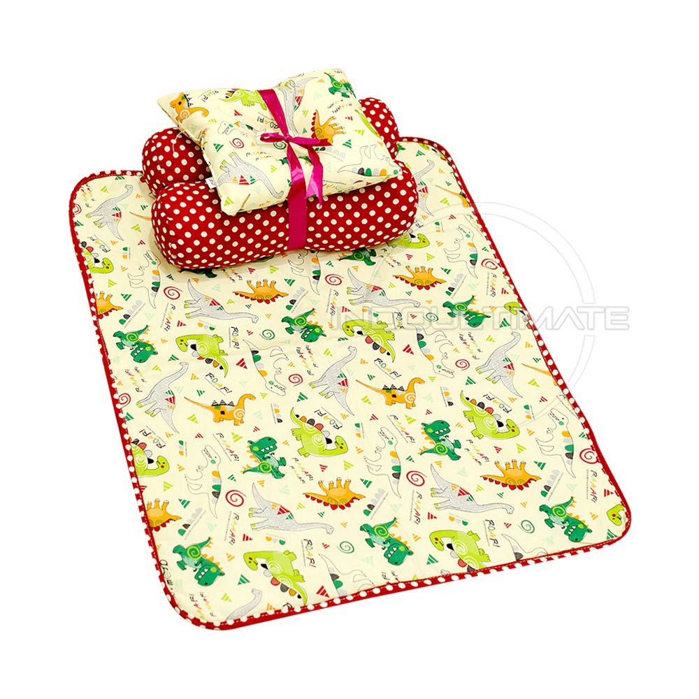 3in1 Matras Tempat Tidur Bayi BABY LEON BGS-03 Set Bantal Guling Alas Kasur Matras Bayi Waterproof