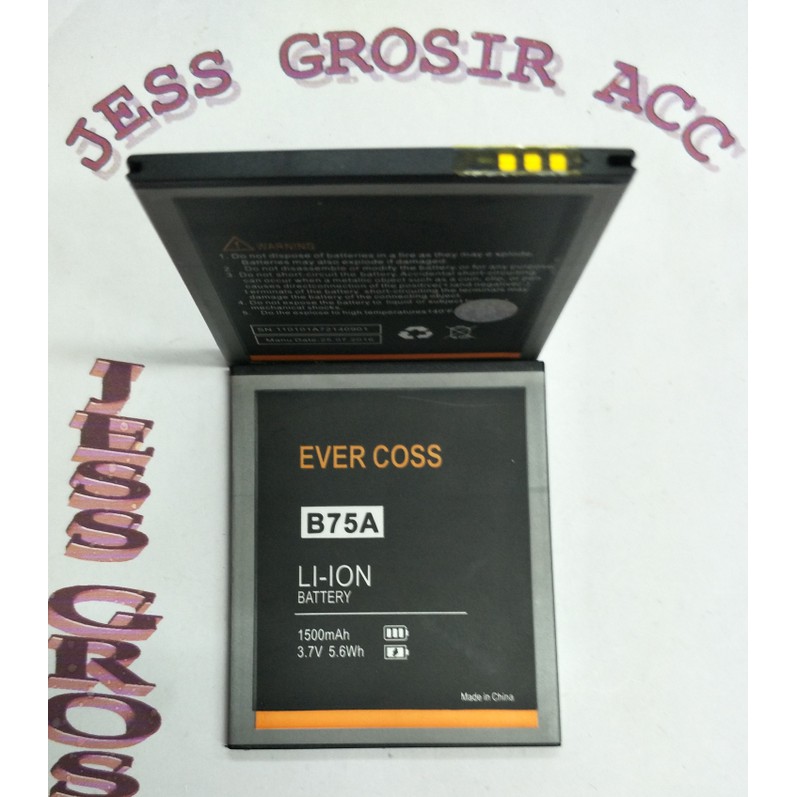 Baterai Battery Batre Double Power Evercoss Evercross Cross B75 B75A - Hitam