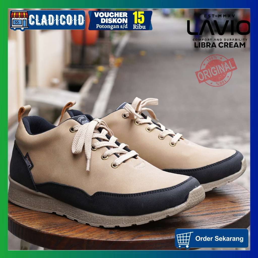 SEPATU SNEAKERS PRIA ORIGINAL MODEL SPORTY DAN TRENDI TERBARU OUTDOOR NONGKRONG SANTAI  LAVIO LIBRA