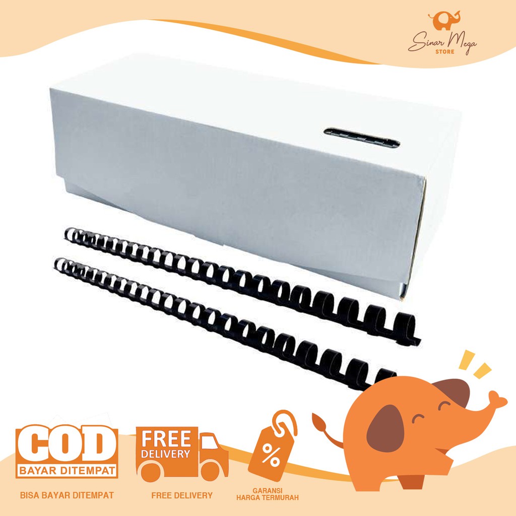 

Joyko Ring Plastic Comb RPC-23-12 / Spiral Lingkaran Binder Jilid Penjilid Plastik Murah