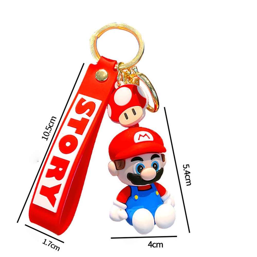 【COD Tangding】Gantungan Kunci Bentuk Kartun Mario 5 Warna