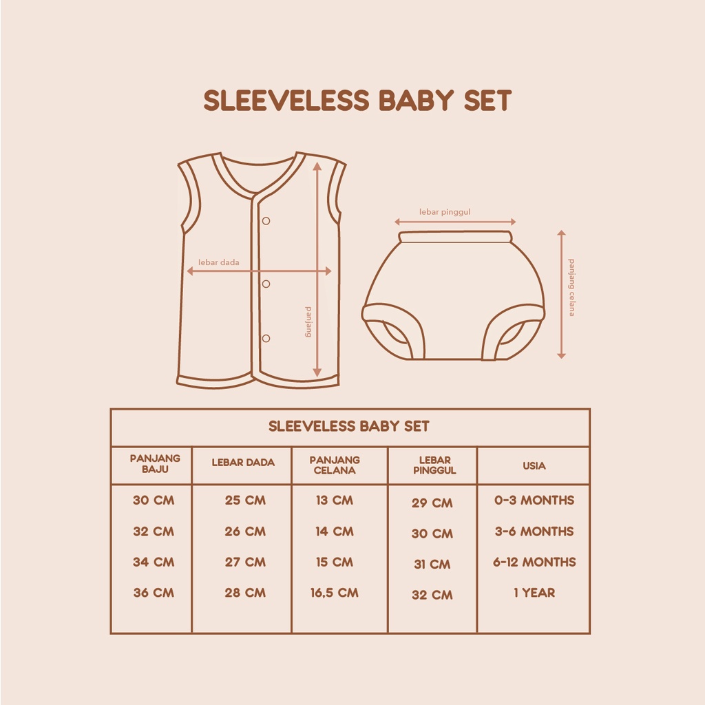 Booyah Sleeveless Baby Set / Setelan Bayi / Baju Kaos Anak Lucu