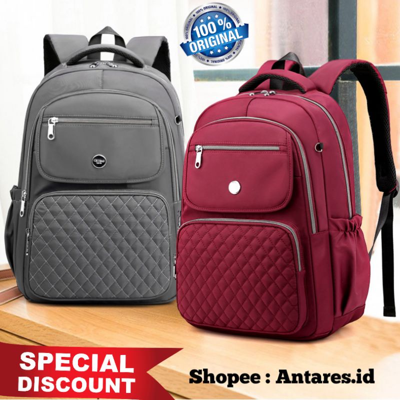 Original Tas Ransel Wanita CHIBAO LAPTOP JUMBO 15 Inch Import KOREA Anti Air Best Seller Terbaru