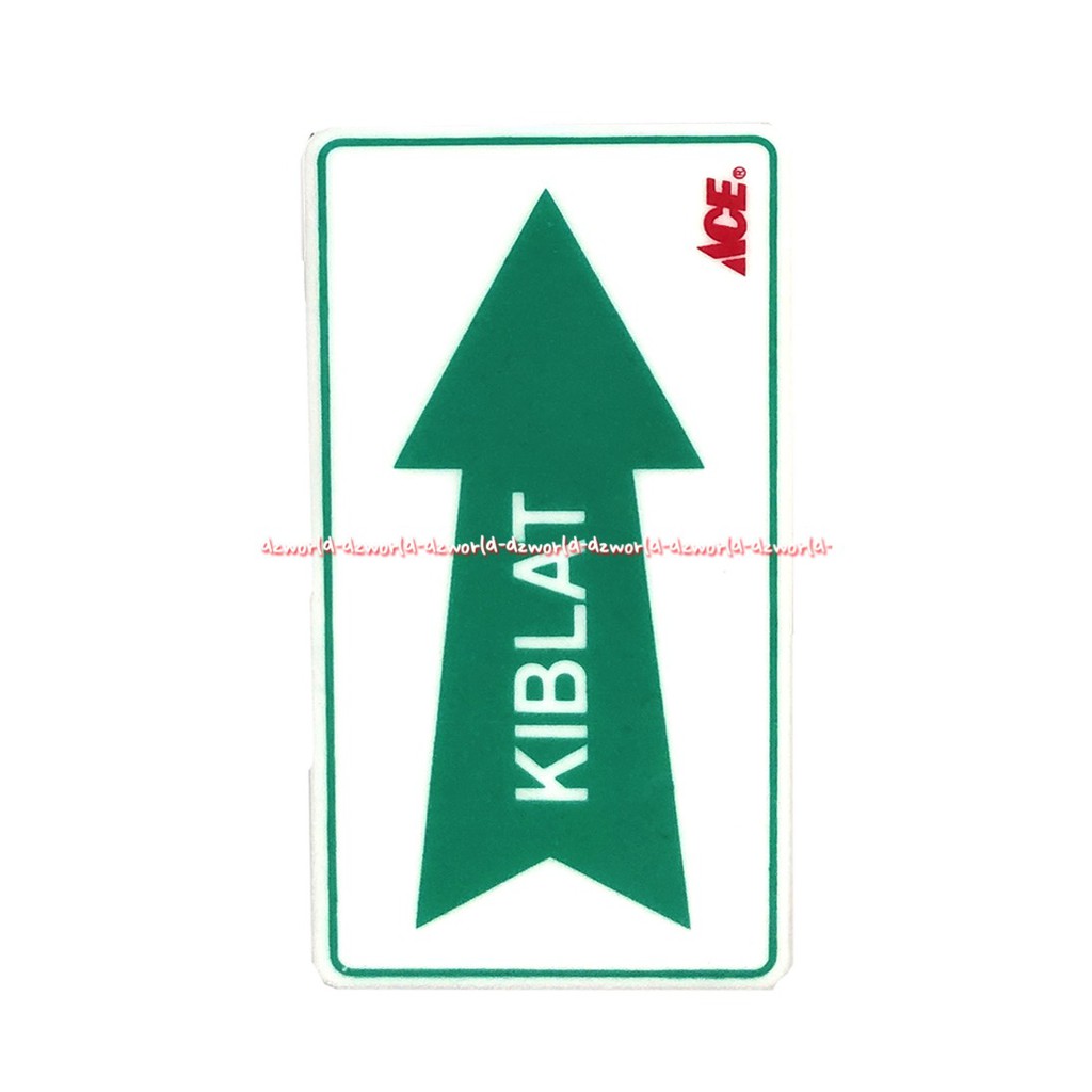 Kris Sign Kiblat Acrylic Stiker Tanda Logo Arah Tanda Shalat Ka'bah Kiblat Stiker Anodized Akrilik10x1 6cm Kiblat Kabah Warna Hijau Green