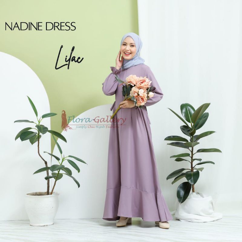 Dress baju gamis polos Nadine dress