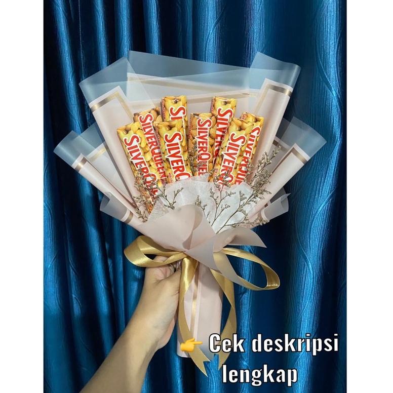 

Buket Cokelat silverqueen 30gr || buket bunga || buket mawar || buket snack // silverqueen QH70T6169