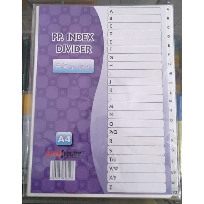 

Index Divider InterX A4 A-Z ABJAD/Pembatas File Dokumen/Pembatas Buku