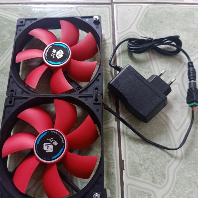 Kipas Fan aquascape BESAR Double 12x12cm pendingin air Aquascape