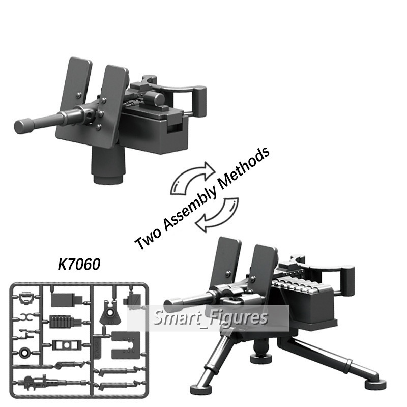 Aksesoris Mainan Minifigure Hadiah Ukuran Sekitar 45mm Angka Mini Peralatan Senjata Berat Bazooka Collection