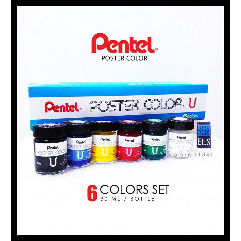 

Promo Pentel Poster Colors Set 6 Warna (30 Ml) Cat Poster