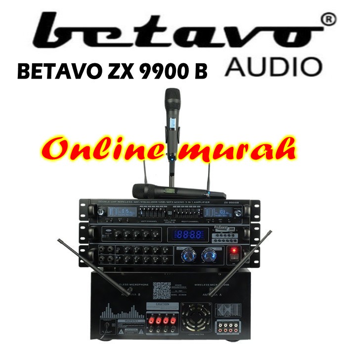 ampli betavo zx9900b betavo zx 9900b betavo zx9900 b free 2 mic wirele