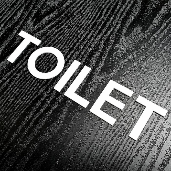 Sign Huruf Timbul AKRILIK - TOILET - Signage Cafe/Resto/Kantor