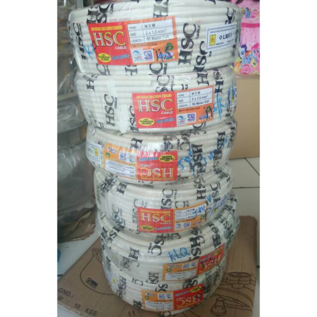 Kabel Listrik HSC Nym 3x1,5mm Tembaga Asli Murni