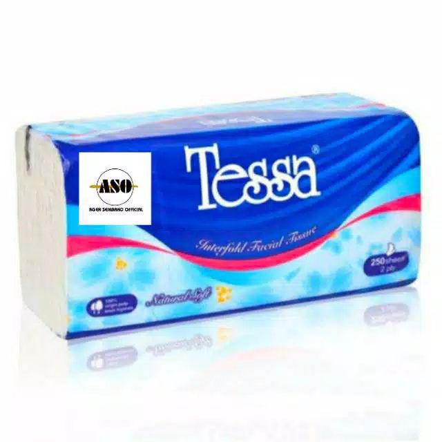 Tisu Wajah TESSA 250 lembar 2ply Natural Soft | Facial tissue-1pc Tessa 250