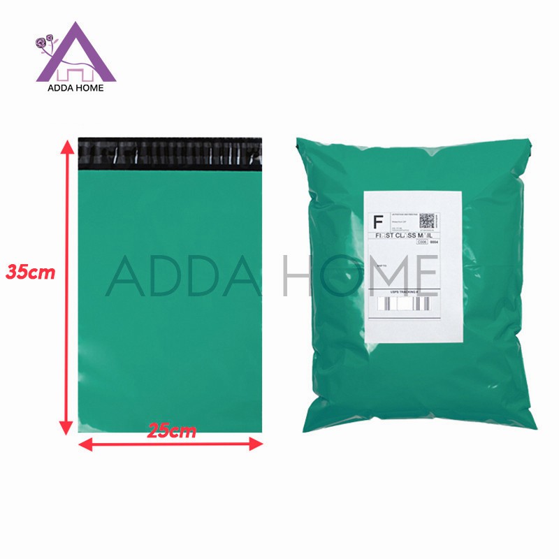 Adda Home - Polymailer Plastik Packing Online 25x35 cm Hijau Tua (100pcs)