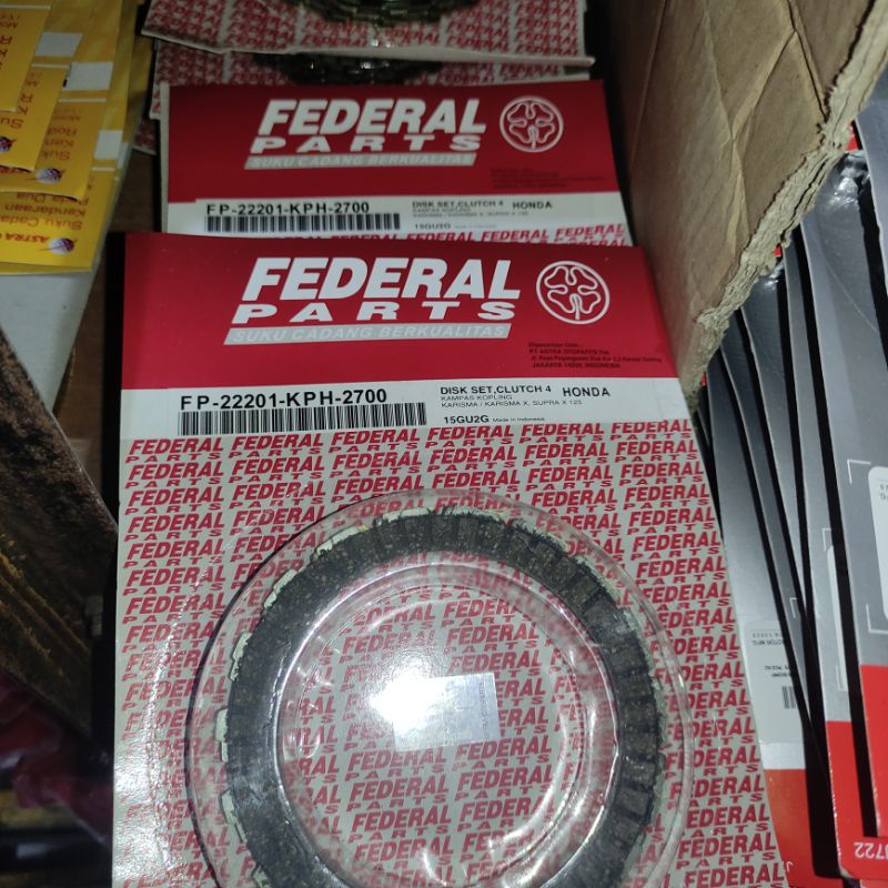 kampas kopling Plat kopling Set supra x 125  Karisma Ori Federal