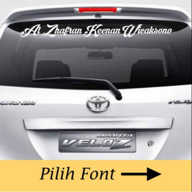 Stiker Nama Mobil