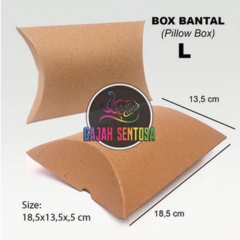 

PILLOW BOX / BOX BANTAL / KOTAK KADO SOUVENIR KRAFT L