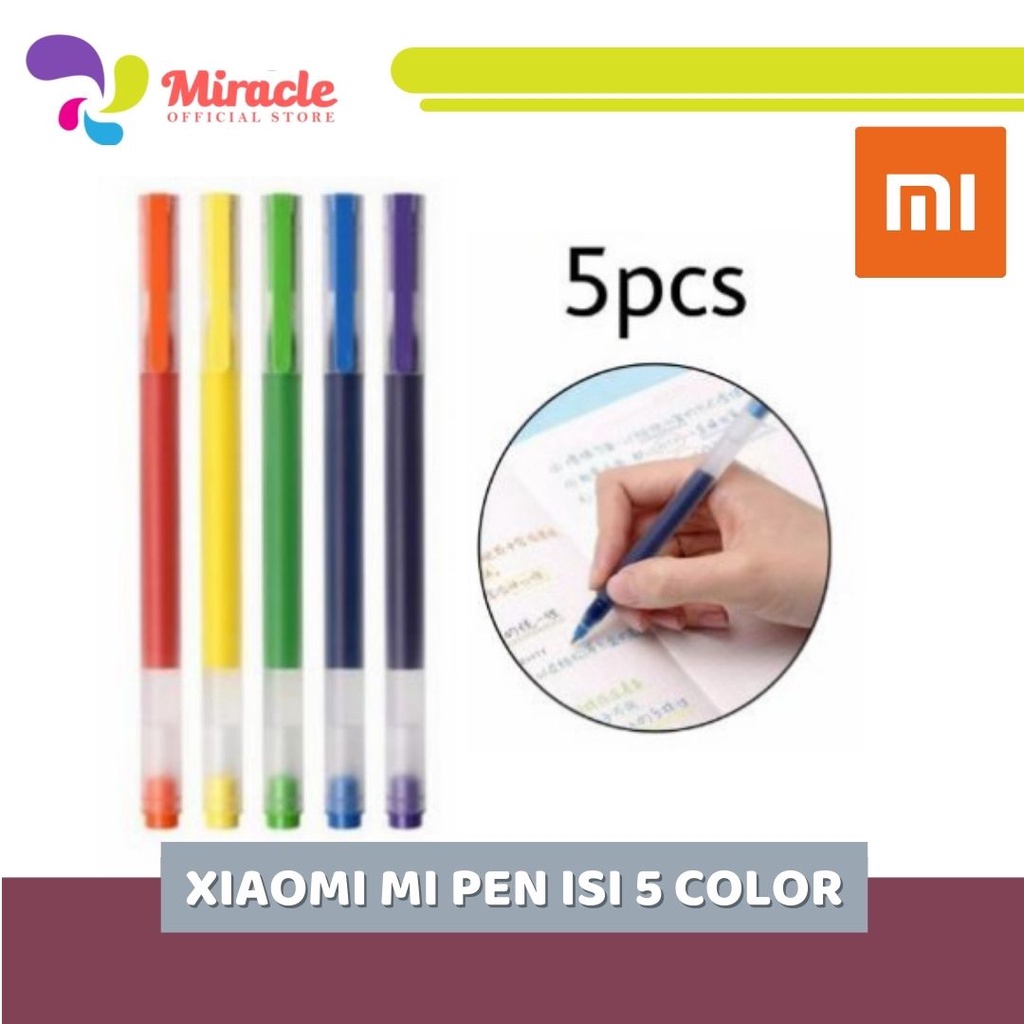 

XIAOMl Mi Pen Drawing Ballpoint isi 5 Color Pulpen 0.5mm