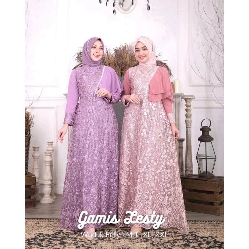 Kadai.baju / Gamis lesty / Gamis pesta brukat / Gamis arab party