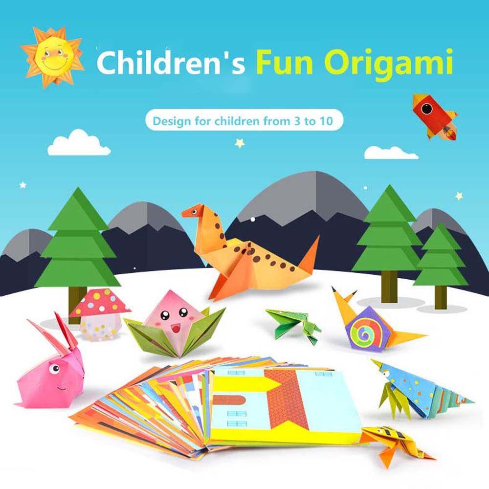 Agustina Origami Buku Seni Kertas Kartun Kreatif 3D Untuk Edukasi Bayi DIY Handmade Paper