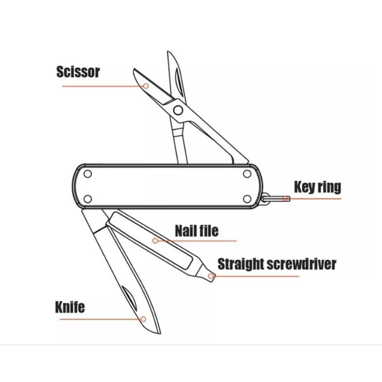 Nextool KT5026B Multi Functional EDC Knife Pisau Lipat Multifungsi