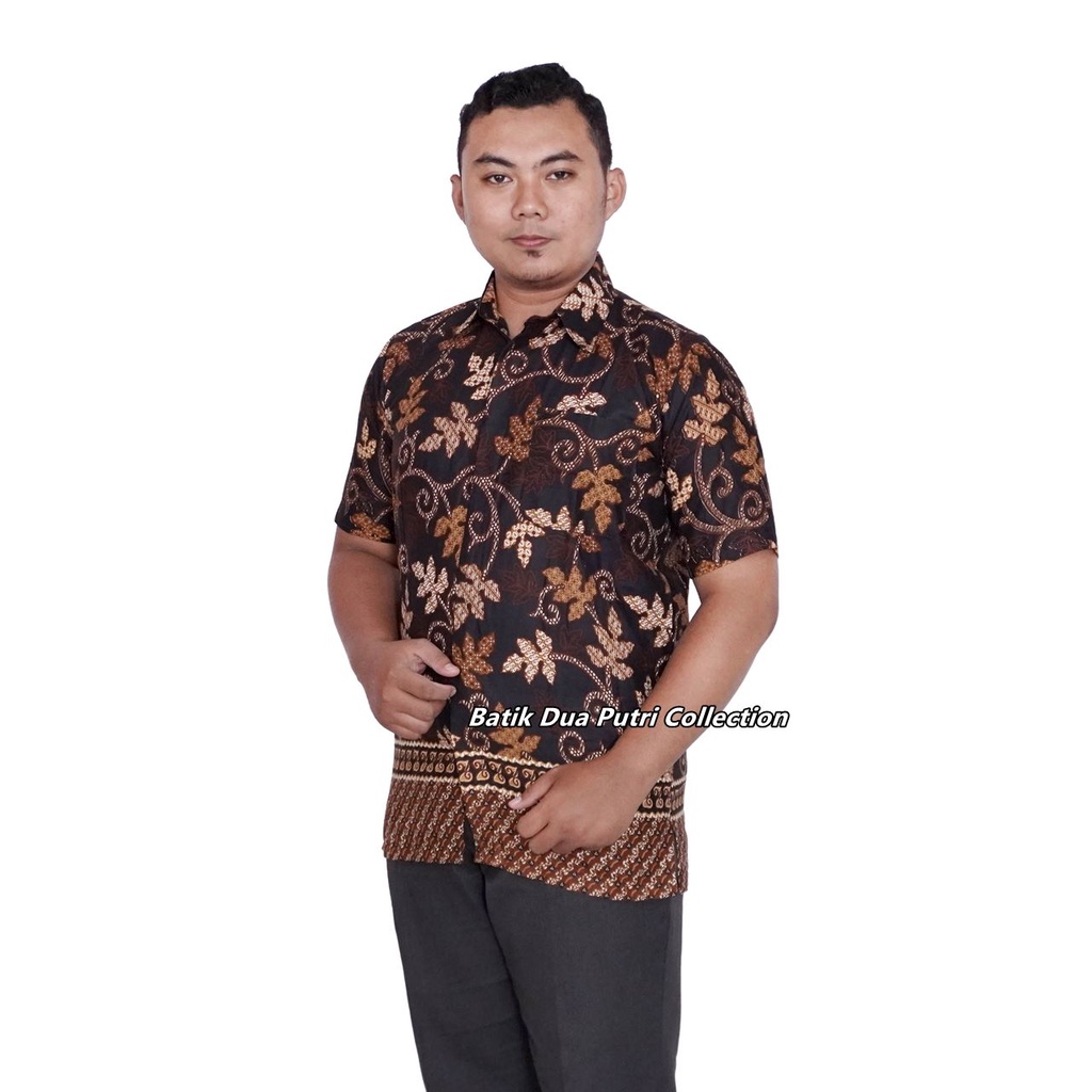 Couple Batik Atasan Batik Wanita Kutibaru Hem Batik Pria Lengan Pendek