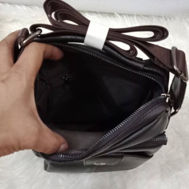 Tas selempang premium kulit pria fashion