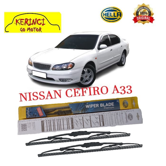 WIPER NISSAN CEFIRO A33 HELLA PREMIUM 24&quot; &amp; 19&quot; SEPASANG WIPER