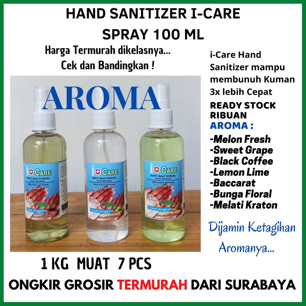 HAND SANITIZER SPRAY(i-Care) 100ml Jamin Ketagihan Aromanya