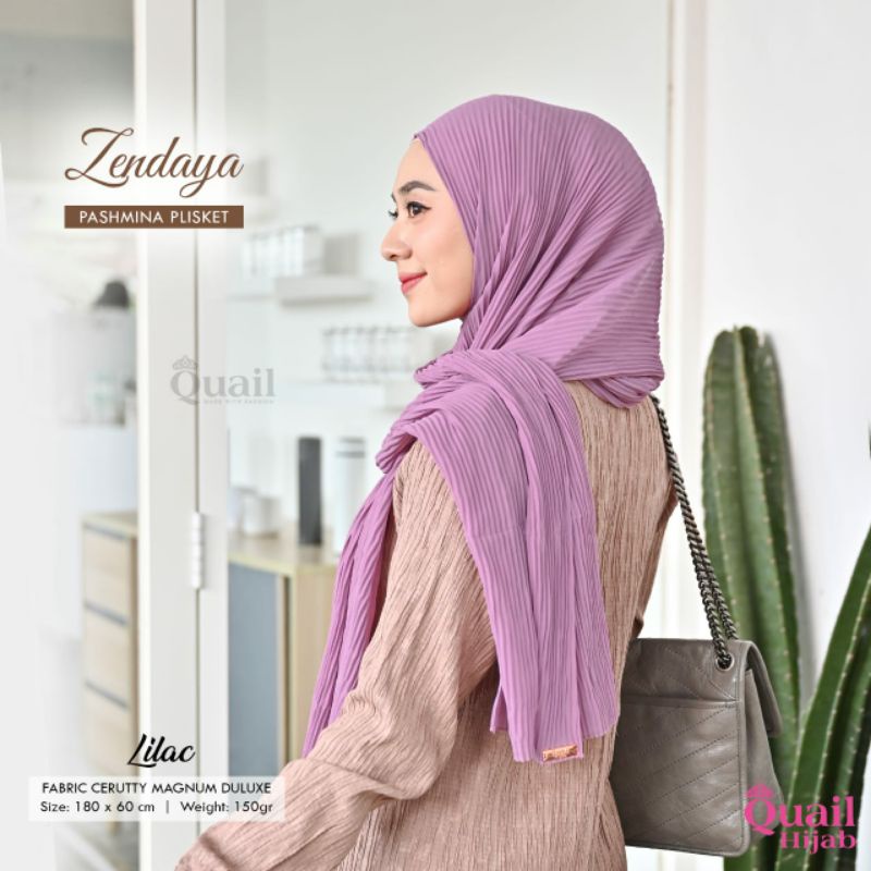 Jilbab Pashmina Quail Zendaya Pasmina Plisket