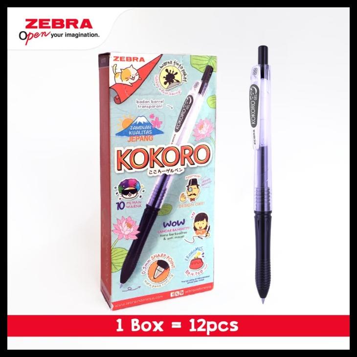 

ZEBRA KOKORO GEL 05MM BLACK 1 LUSIN KODE 1304