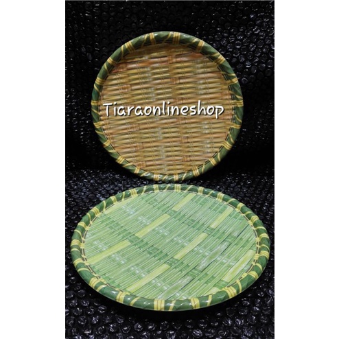 Piring melamin model bambu tebal 100% melamin diameter 23cm